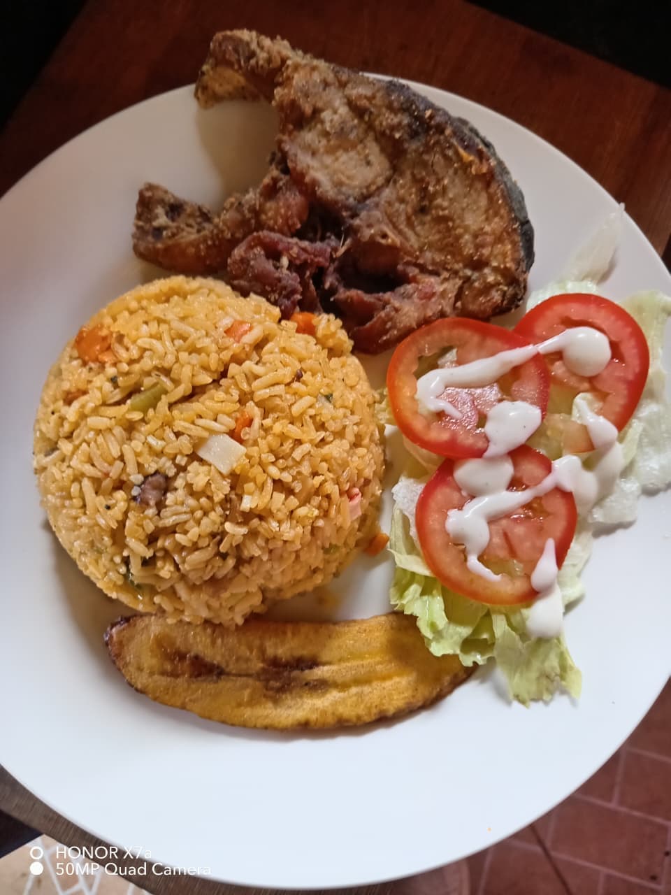 Comida servida para visitantes de la hacienda